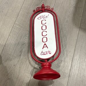 Red and White Hot Cocoa Bar Sign